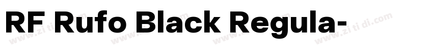 RF Rufo Black Regula字体转换